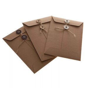 kraft-button-envelope-set