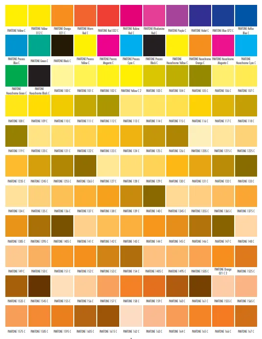 pantone-colour-chart-yellow-shades